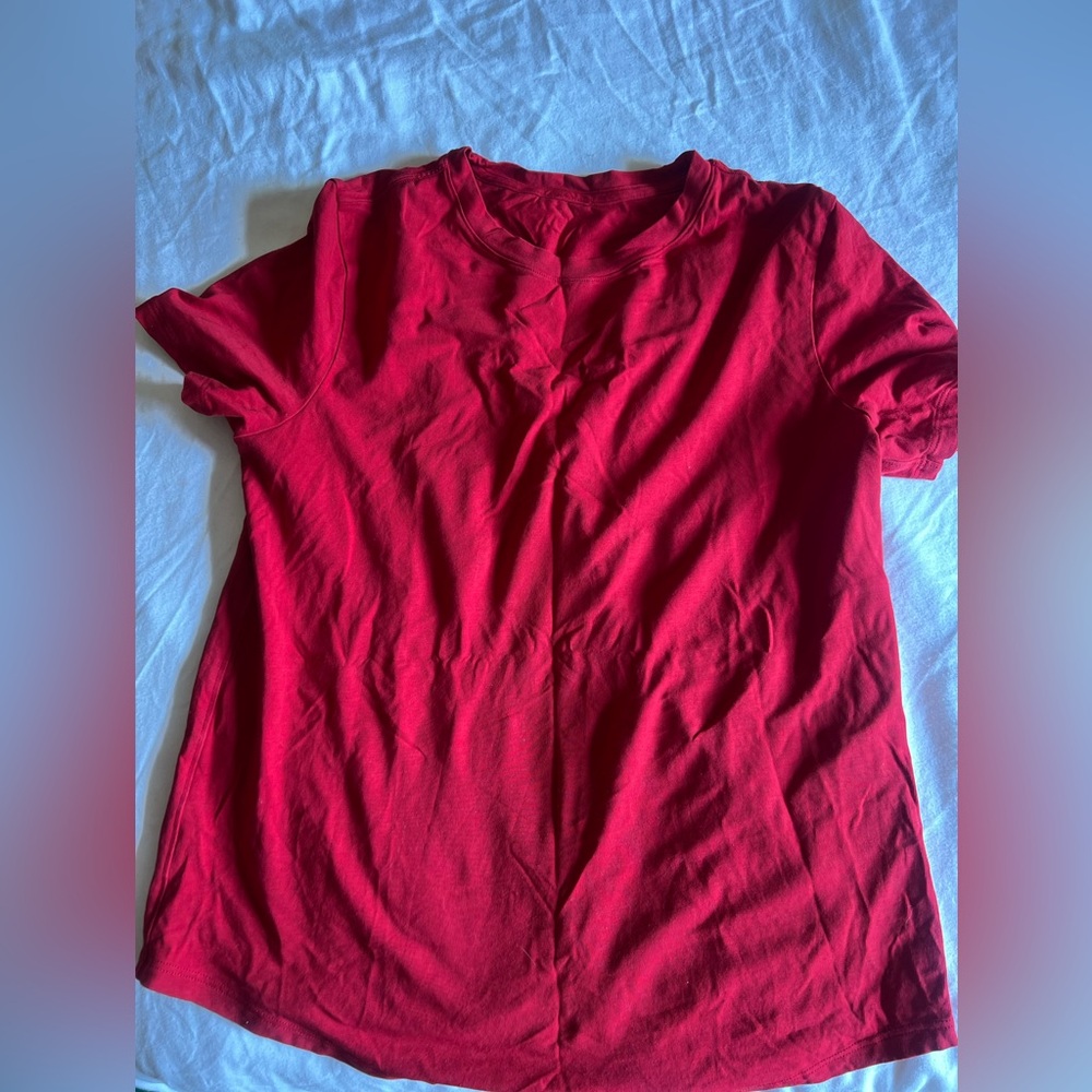 Red lululemon shirt